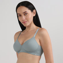 Load image into Gallery viewer, Wacoal Cool Comfort Padded Non-wired 3/4th Cup Everyday Wear T-shirt Bra-Grey BI05H03