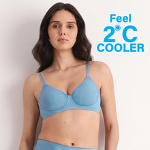 Load image into Gallery viewer, Wacoal Cool Comfort Padded Non-wired 3/4th Cup Everyday Wear T-shirt Bra -Blue BI05H03