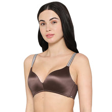 Load image into Gallery viewer, Wacoal Women’s Stellar Padded Non-wired 3/4th Cup Shimmer Straps Party Wear T-shirt Bra-Brown BI05I01