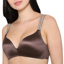 Load image into Gallery viewer, Wacoal Women’s Stellar Padded Non-wired 3/4th Cup Shimmer Straps Party Wear T-shirt Bra-Brown BI05I01