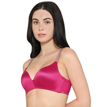 Load image into Gallery viewer, Wacoal Women’s Stellar Padded Non-wired 3/4th Cup Shimmer Straps Party Wear T-shirt Bra-Pink BI05I01