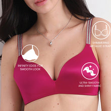 Load image into Gallery viewer, Wacoal Women’s Stellar Padded Non-wired 3/4th Cup Shimmer Straps Party Wear T-shirt Bra-Pink BI05I01