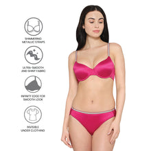 Load image into Gallery viewer, Wacoal Women’s Stellar Padded Wired 3/4th Cup Shimmer Straps Party Wear T-shirt Bra-Pink BI05I02