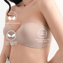 Load image into Gallery viewer, Wacoal Women’s Lift Up Padded Non-wired Half Cup Everyday Wear Push-up Strapless Bra-Beige BI05J01