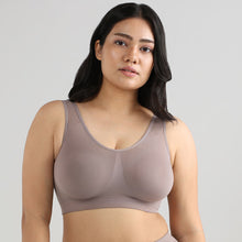 Load image into Gallery viewer, Wacoal BASICS Firm Fit Padded Non-wired Full Cup Everyday Wear Seamless Slip-on Bralette-Brown BI06A01