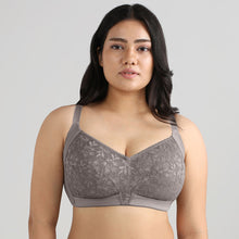 Load image into Gallery viewer, Wacoal BASICS Grace Non Padded Non-Wired Full Cup Soft Lace Plus Size Full Support Bra-Grey BI07B01