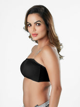 Load image into Gallery viewer, Sonari Removable Padding Wirefree Full Coverage Nylon Blend Tube Bra with Detachable Straps – PRETTY CAT