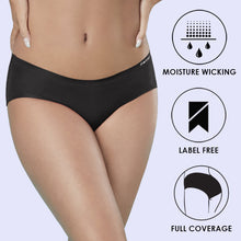 Load image into Gallery viewer, Sonari Women’s Mid-Rise Hipster Panties | Nylon-Spandex Blend, Stretchable, Invisible Under Clothes - SEAMLESS