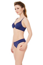 Load image into Gallery viewer, Amante Lacy Edge Padded Wired Bra - Ink 10104