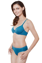Load image into Gallery viewer, Amante Cotton Casuals Padded Wired T-Shirt Bra - Moroccan Blue 10204