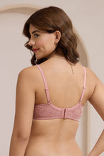 Load image into Gallery viewer, Amante Floral Romance Padded Non-Wired Lace Bra - Ash Rose 10306