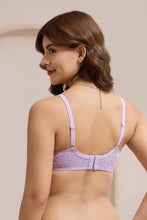 Load image into Gallery viewer, Amante Floral Romance Padded Non-Wired Lace Bra - Lavender Mist 10306