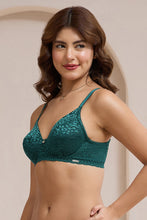 Load image into Gallery viewer, Amante Allure Lace Non-Padded Wired Bra - Botanical Garden 111501