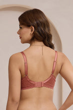 Load image into Gallery viewer, Amante Allure Lace Non-Padded Wired Bra - Etruscan Red 111501