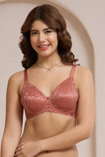 Load image into Gallery viewer, Amante Allure Lace Non-Padded Wired Bra - Etruscan Red 111501