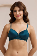 Load image into Gallery viewer, Amante Glimmer Lace Padded Non-Wired T-Shirt Bra - Reflecting Pond 111901