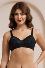 Load image into Gallery viewer, Amante Glimmer Lace Non-Padded Non-Wired Bra - Black 112001