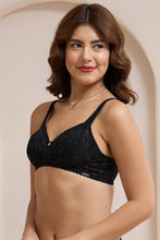 Load image into Gallery viewer, Amante Glimmer Lace Non-Padded Non-Wired Bra - Black 112001