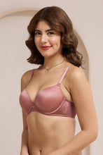 Load image into Gallery viewer, Amante Glimmer Padded Wired Push-Up Bra - Canyon Rose 112201