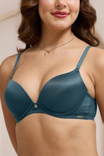Load image into Gallery viewer, Amante Glimmer Padded Wired Push-Up Bra - Reflecting Pond 112201