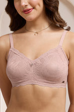Load image into Gallery viewer, Amante Lush Lace Comfort Non-Padded Non-Wired Bra - Misty Rose 112301