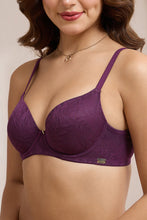 Load image into Gallery viewer, Amante Lush Lace Padded Wired Bra - Pickled Beet 112601
