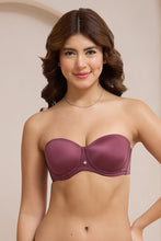 Load image into Gallery viewer, Amante Radiant Padded Wired Strapless Bra - Burgandy 112701