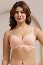 Load image into Gallery viewer, Amante Bared Plunge Padded Non-Wired Bra - Cameo Rose 114201