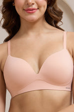 Load image into Gallery viewer, Amante Bared Plunge Padded Non-Wired Bra - Cameo Rose 114201
