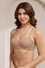 Load image into Gallery viewer, Amante Bared Scoop Lift Padded Non-Wired Bra - Camel 114301