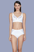 Load image into Gallery viewer, Amante Non-Padded Non-Wired Full Cover Cotton Lace Support Bra - White 75101