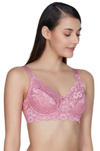 Load image into Gallery viewer, Amante Non-Padded Non-Wired Full Cover Cotton Lace Support Bra - Wild Rose 75101