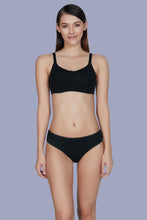Load image into Gallery viewer, Amante Essential Comfort Non-Padded Non-Wired Bra - Black 75301