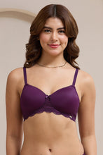Load image into Gallery viewer, Amante Lace Elegance Padded Non-Wired Bra - Pickled Beet 87701