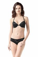 Load image into Gallery viewer, Amante Chic Crochet Padded Wired Racerback Bra - Black 27401