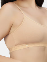 Load image into Gallery viewer, Sonari Everyday Multiuse Cotton Pull-On Wirefree Sports Bra with Medium Coverage and Wide Underbust Band – CARLIN