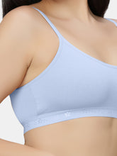 Load image into Gallery viewer, Sonari Everyday Multiuse Cotton Pull-On Wirefree Sports Bra with Medium Coverage and Wide Underbust Band – CARLIN