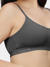 Load image into Gallery viewer, Sonari Everyday Multiuse Cotton Pull-On Wirefree Sports Bra with Medium Coverage and Wide Underbust Band – CARLIN