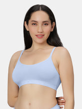 Load image into Gallery viewer, Sonari Everyday Multiuse Cotton Pull-On Wirefree Sports Bra with Medium Coverage and Wide Underbust Band – CARLIN