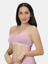 Load image into Gallery viewer, Sonari Everyday Multiuse Cotton Pull-On Wirefree Sports Bra with Medium Coverage and Wide Underbust Band – CARLIN