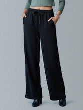 Load image into Gallery viewer, Go Colors Black Fleece Wide Pant
