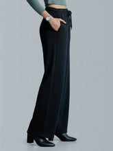 Load image into Gallery viewer, Go Colors Black Fleece Wide Pant