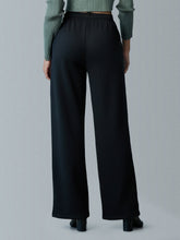 Load image into Gallery viewer, Go Colors Black Fleece Wide Pant