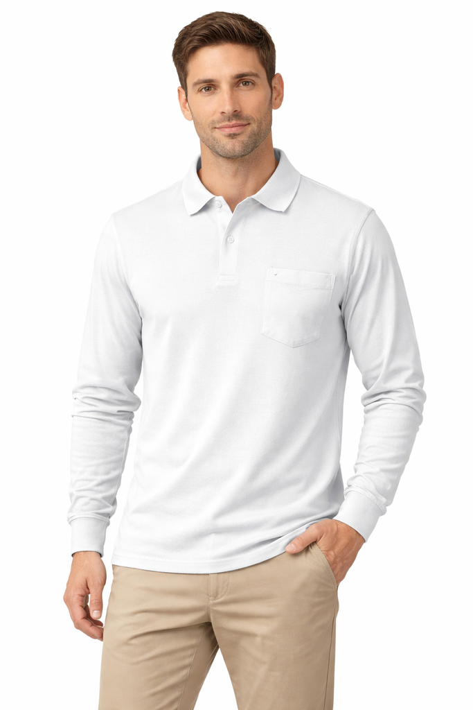 トップス MAN-TLE LongSleeve Polo sizeM トップス MAN-TLE LongSleeve Polo sizeM Long Sleeved Polo Shirts