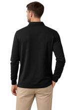 Load image into Gallery viewer, Romano nx Men's 100% Cotton Long Sleeve Regular Fit Polo T-Shirt Black