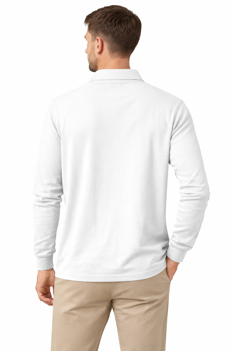 Romano nx Men's 100% Cotton Long Sleeve Regular Fit Polo T-Shirt
