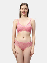 Load image into Gallery viewer, Sonari Bridal Non Padded Medium Coverage Wirefree Lace Lingerie Set with Low Rise Panty – DEENA