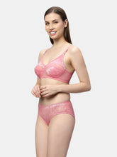 Load image into Gallery viewer, Sonari Bridal Non Padded Medium Coverage Wirefree Lace Lingerie Set with Low Rise Panty – DEENA