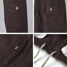 Load image into Gallery viewer, Romano nx Cotton Casual Cargo Track Pant for Men- Lower with Multi-Pockets & Side Zipper Pockets Dark Grey