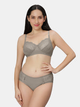 Load image into Gallery viewer, Sonari Non Padded Medium Coverage Nylon Spandex Bridal Lingerie Set with Mid Rise Panty – DONA